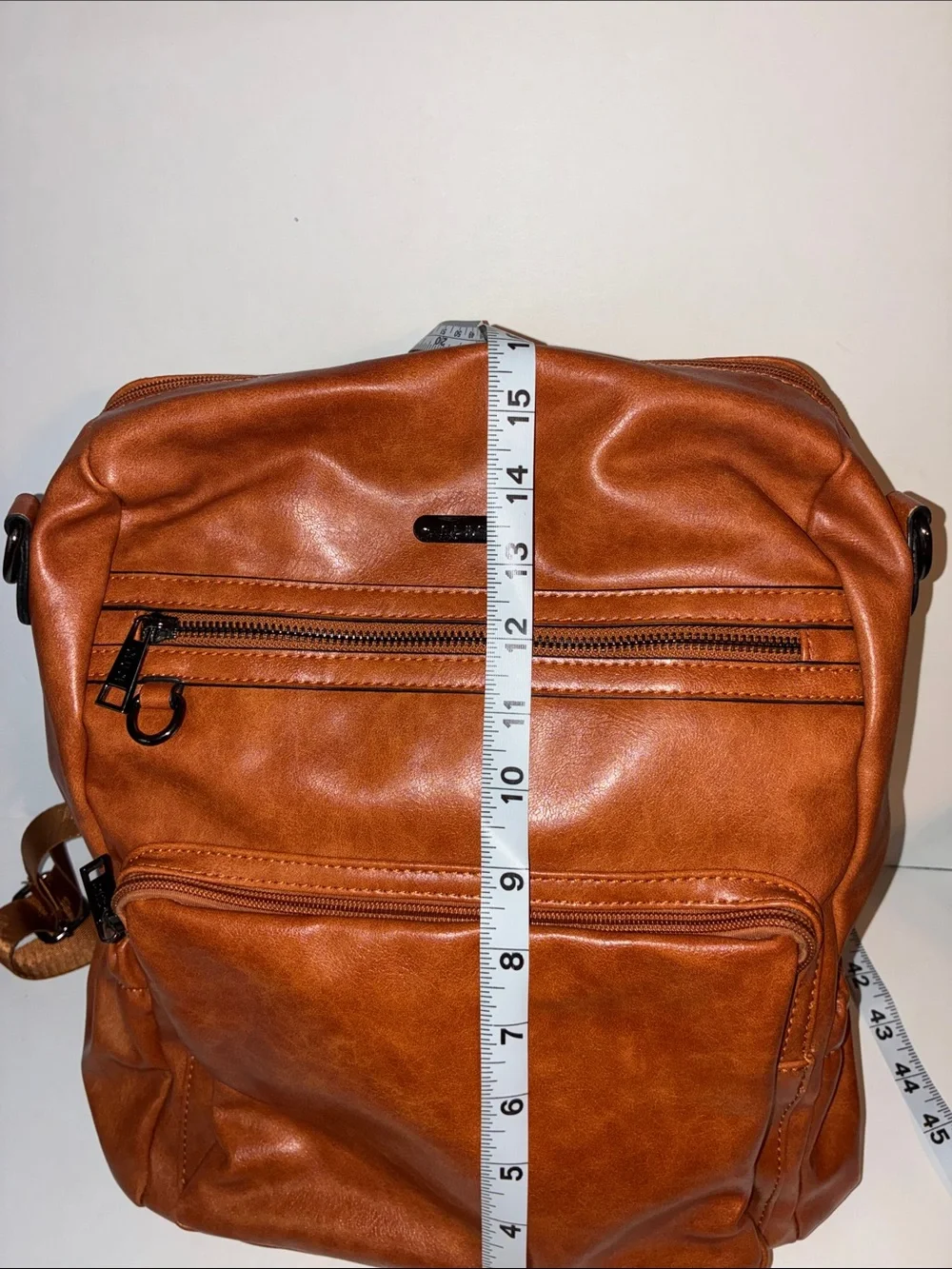 Cluci, Brown Backpack Purse, PU Leather